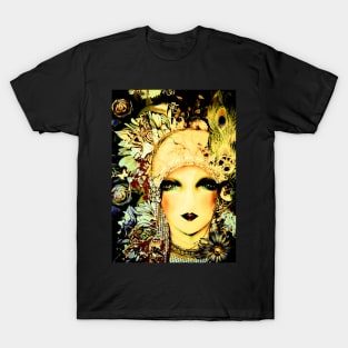 ART DECO FLAPPER COLLAGE POSTER PRINT 70S AUTUMN SHADES T-Shirt